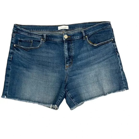 Loft Denim Cut Off Shorts in Staple Dark Indigo Wash Size 33/16 - Picture 1 of 5